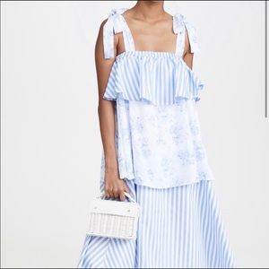 English Factory tiered multi pattern dress